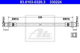 Przewód hamulcowy elastyczny ATE 83.6103-0320.3