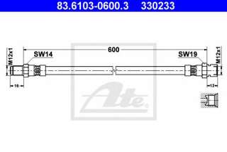 Przewód hamulcowy elastyczny ATE 83.6103-0600.3