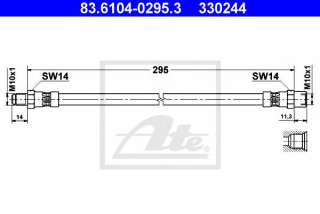 Przewód hamulcowy elastyczny ATE 83.6104-0295.3