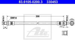 Przewód hamulcowy elastyczny ATE 83.6105-0200.3