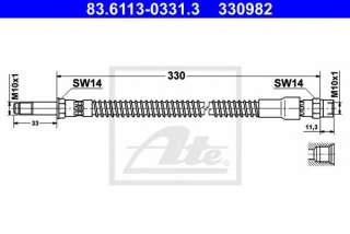 Przewód hamulcowy elastyczny ATE 83.6113-0331.3