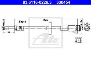 Przewód hamulcowy elastyczny ATE 83.6116-0226.3