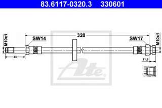 Przewód hamulcowy elastyczny ATE 83.6117-0320.3