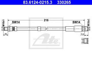 Przewód hamulcowy elastyczny ATE 83.6124-0215.3