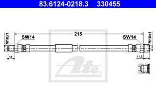 Przewód hamulcowy elastyczny ATE 83.6124-0218.3