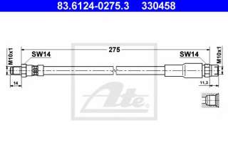 Przewód hamulcowy elastyczny ATE 83.6124-0275.3