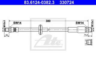 Przewód hamulcowy elastyczny ATE 83.6124-0382.3
