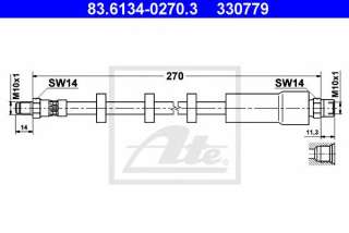 Przewód hamulcowy elastyczny ATE 83.6134-0270.3