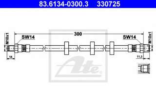 Przewód hamulcowy elastyczny ATE 83.6134-0300.3