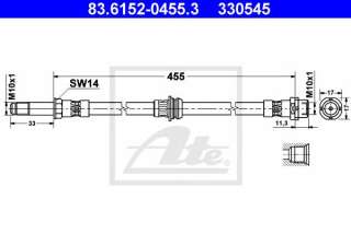 Przewód hamulcowy elastyczny ATE 83.6152-0455.3