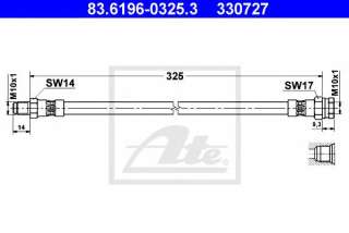 Przewód hamulcowy elastyczny ATE 83.6196-0325.3