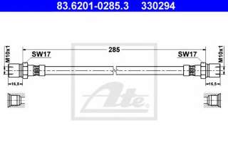 Przewód hamulcowy elastyczny ATE 83.6201-0285.3