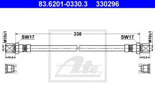 Przewód hamulcowy elastyczny ATE 83.6201-0330.3