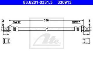 Przewód hamulcowy elastyczny ATE 83.6201-0331.3