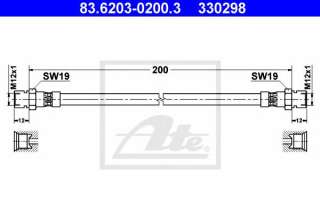 Przewód hamulcowy elastyczny ATE 83.6203-0200.3