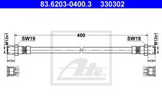 Przewód hamulcowy elastyczny ATE 83.6203-0400.3