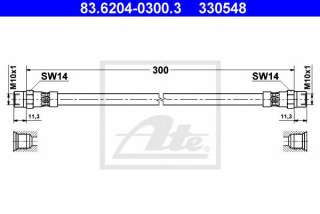 Przewód hamulcowy elastyczny ATE 83.6204-0300.3
