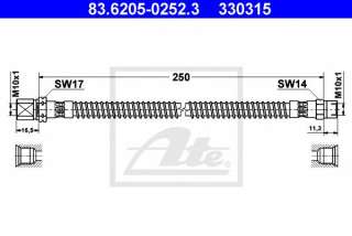 Przewód hamulcowy elastyczny ATE 83.6205-0252.3