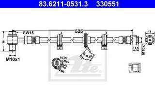 Przewód hamulcowy elastyczny ATE 83.6211-0531.3