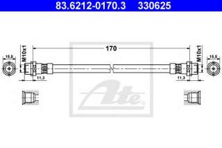 Przewód hamulcowy elastyczny ATE 83.6212-0170.3