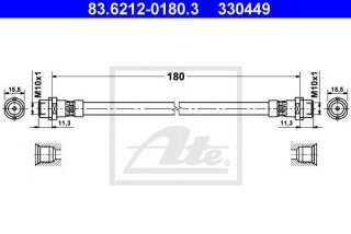 Przewód hamulcowy elastyczny ATE 83.6212-0180.3