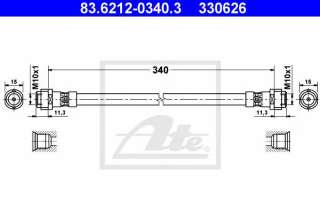 Przewód hamulcowy elastyczny ATE 83.6212-0340.3