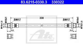 Przewód hamulcowy elastyczny ATE 83.6215-0330.3