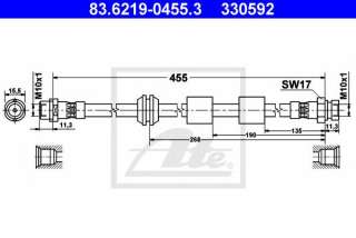Przewód hamulcowy elastyczny ATE 83.6219-0455.3