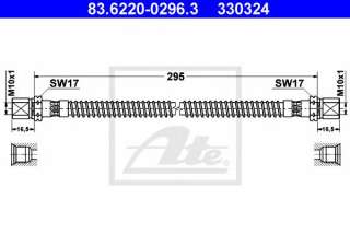 Przewód hamulcowy elastyczny ATE 83.6220-0296.3