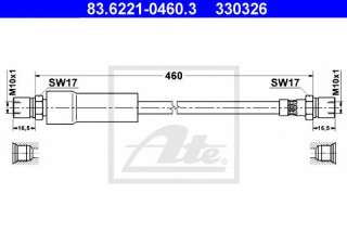 Przewód hamulcowy elastyczny ATE 83.6221-0460.3