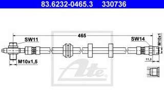 Przewód hamulcowy elastyczny ATE 83.6232-0465.3