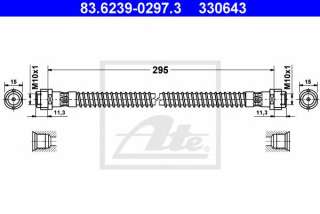 Przewód hamulcowy elastyczny ATE 83.6239-0297.3