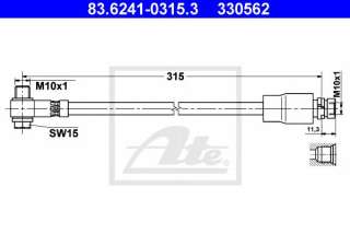 Przewód hamulcowy elastyczny ATE 83.6241-0315.3