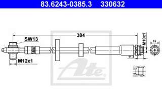 Przewód hamulcowy elastyczny ATE 83.6243-0385.3