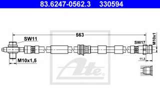 Przewód hamulcowy elastyczny ATE 83.6247-0562.3