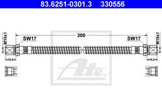 Przewód hamulcowy elastyczny ATE 83.6251-0301.3