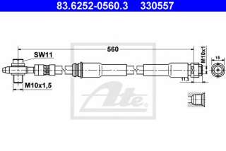 Przewód hamulcowy elastyczny ATE 83.6252-0560.3
