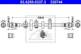 Przewód hamulcowy elastyczny ATE 83.6255-0337.3