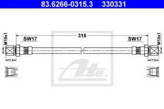 Przewód hamulcowy elastyczny ATE 83.6266-0315.3