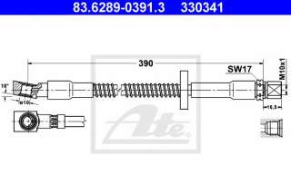 Przewód hamulcowy elastyczny ATE 83.6289-0391.3