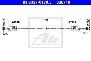 Przewód hamulcowy elastyczny ATE 83.6327-0180.3