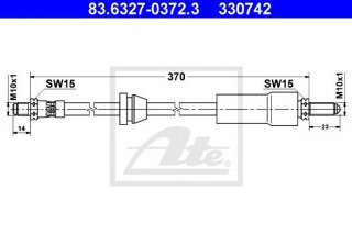 Przewód hamulcowy elastyczny ATE 83.6327-0372.3