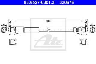 Przewód hamulcowy elastyczny ATE 83.6527-0301.3