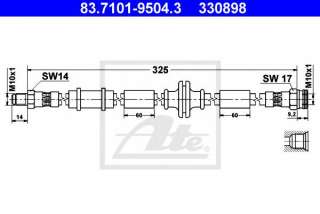 Przewód hamulcowy elastyczny ATE 83.7101-9504.3