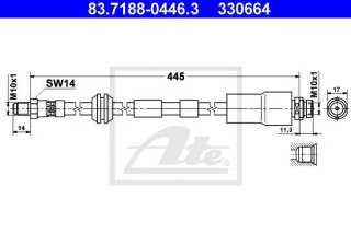 Przewód hamulcowy elastyczny ATE 83.7188-0446.3