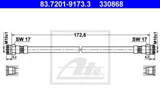 Przewód hamulcowy elastyczny ATE 83.7201-9173.3