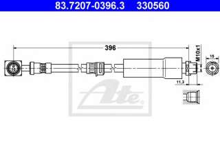 Przewód hamulcowy elastyczny ATE 83.7207-0396.3