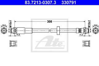 Przewód hamulcowy elastyczny ATE 83.7213-0307.3