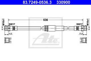 Przewód hamulcowy elastyczny ATE 83.7249-0536.3