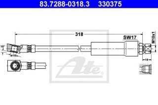 Przewód hamulcowy elastyczny ATE 83.7288-0318.3